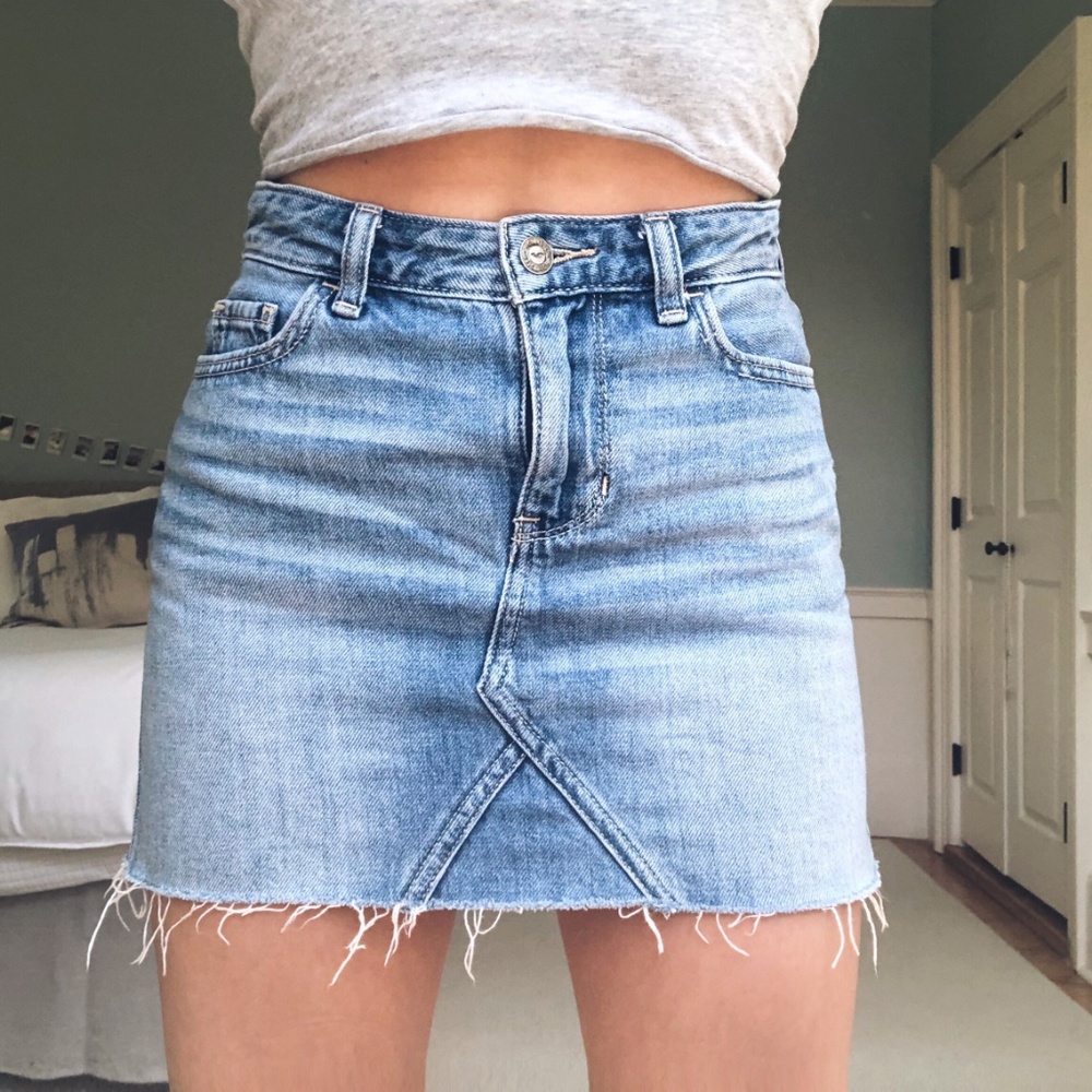 Hollister High-Rise Jean Skirt